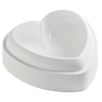 MOULE SILICONE COEUR BOMBÉ-