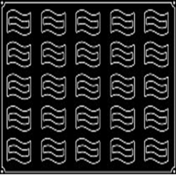 MOULE PAVONI 25 RECTANGLES VAGUES - GAMME PAVOFLEX
