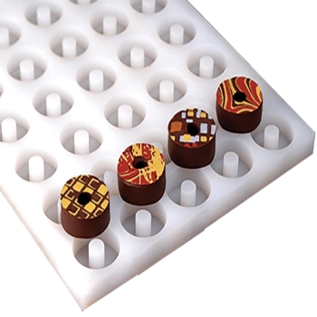 MOULE PAVORNI EMPREINTES RONDES CREUSES - GAMME CHOCOFLEX