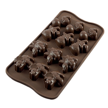 PLAQUE SILIKOMART 12 DINOSAURES - GAMME EASY CHOC