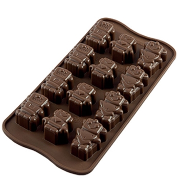 PLAQUE SILIKOMART 12 ROBOTS - GAMME EASY CHOC
