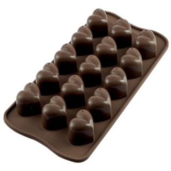 PLAQUE SILIKOMART 15 COEURS -GAMME EASY CHOC