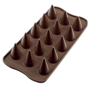 PLAQUE SILIKOMART 15 CÔNES - GAMME EASY CHOC