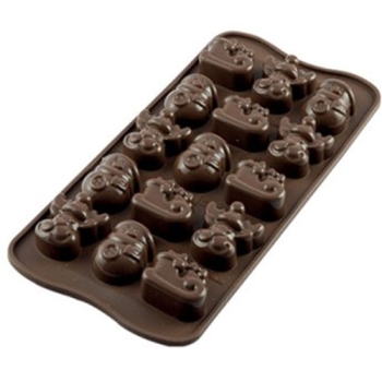 PLAQUE SILIKOMART 15 SUJETS NOEL - GAMME EASY CHOC