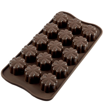 PLAQUE SILIKOMART 15 FLEURS - GAMME EASY CHOC