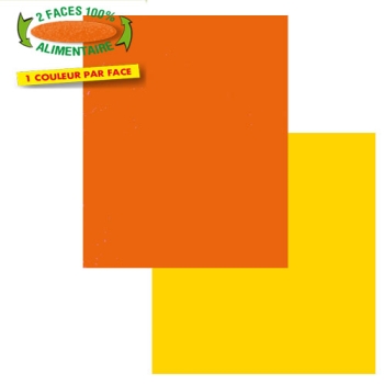 CARRES COULEUR ORANGE/JAUNE