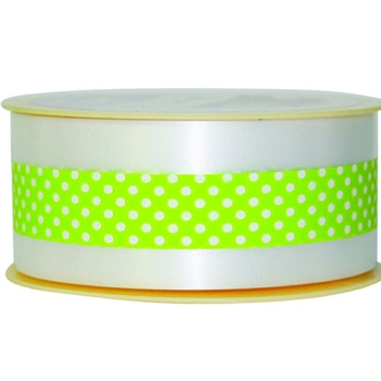 RUBAN CHARLOTTE POIS VERT