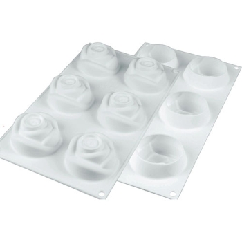 MOULE SILICONE - 6 ROSES