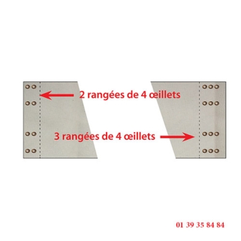 TOILE  ENFOURNEUR ADAPTABLE BONGARD* EVO - Rangées de 4 oeillets