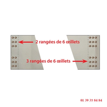 TOILE  ENFOURNEUR ADAPTABLE BONGARD* EVO - Rangées de 6 oeillets