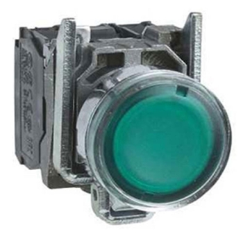 BOUTON POUSSOIR COMPLET VERT LUMINEUX - SCHNEIDER TELEMECANIQUE - CODE XB4BW33