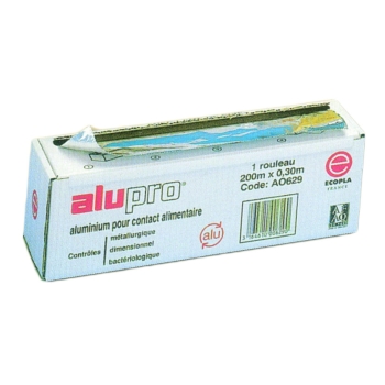 ROULEAU ALUMINIUM EN BOITE DISTRIBUTRICE - 11 MICRONS