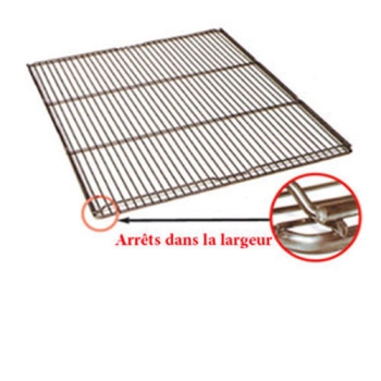 GRILLE  BOULANGERE INOX 800X600 ARRET DANS LES 600