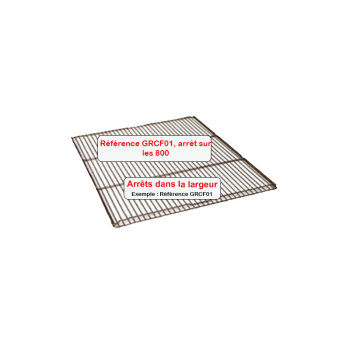 GRILLE  BOULANGERE INOX 600X800 ARRET DANS LES 800