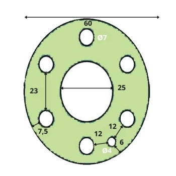 JOINT POUR APPAREIL A BUEE DIAMETRE EXTERIEUR 60 MM ADAPTABLE FOUR BONGARD