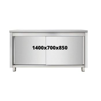MEUBLE DE RANGEMENT INOX 1400X700X850 SANS DOSSERET