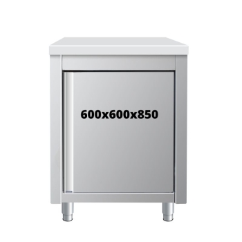 MEUBLE DE RANGEMENT INOX 600X600X850 SANS DOSSERET
