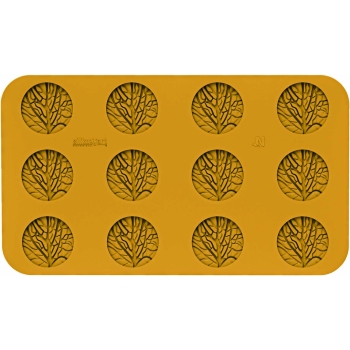 MOULE SILIKOMART 12 RONDS FEUILLES DE CHOUX - GAMME NATURAE