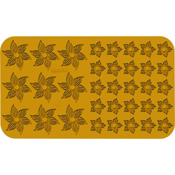 MOULE SILIKOMART 9 GRANDES FLEURS ET 25 PETITES FLEURS - GAMME NATURAE