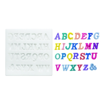 MOULE SILIKOMART ALPHABET - DIM MAX 18X15 MM - GAMME SUGARFLEX
