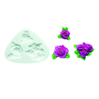 MOULE SILIKOMART ROSE - DIM MAX 51X42 MM - GAMME SUGARFLEX