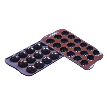 PLAQUE SILIKOMART 18 DEMI BALLONS - GAMME EASY CHOC