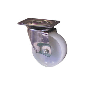 ROULETTE POLYPROPYLENE PIVOTANTE CHAPE INOX
