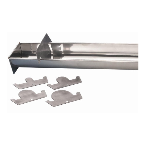 SERIE DE 4 RACLETTES  A BUCHES INOX