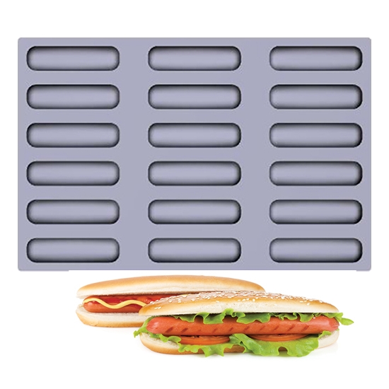 TOILE DE CUISSON MAE INNOVATION 18 PAINS A HOT DOG - GAMME FIBERMAE