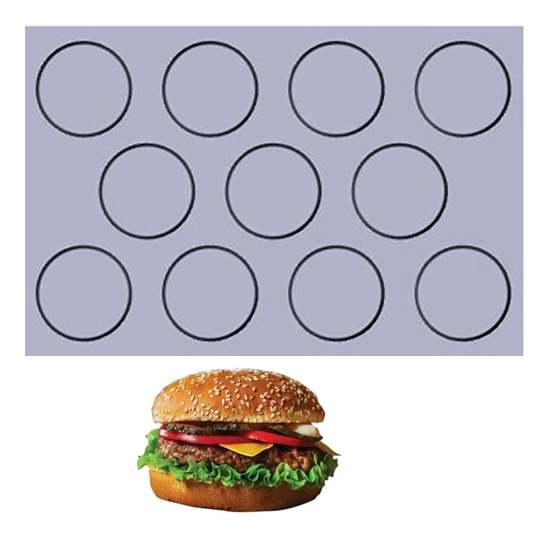 TOILE DE CUISSON MAE INNOVATION 11 HAMBURGERS diam 114 mm - GAMME FIBERMAE