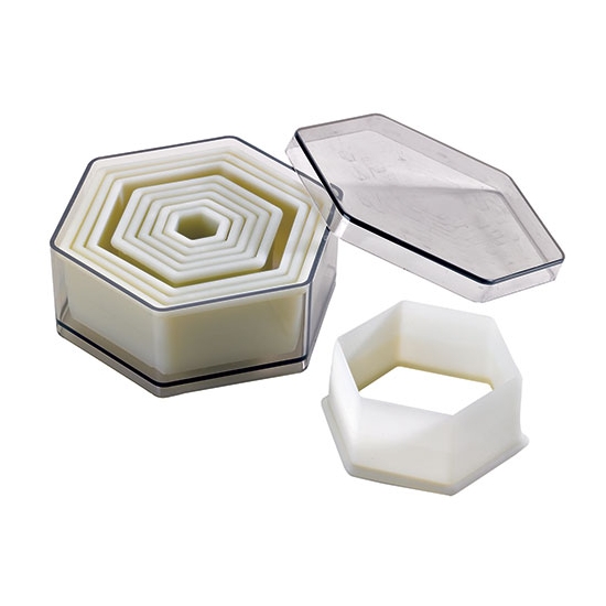 BOITE 9 DECOUPOIRS POLYGLASS HEXAGONAUX LISSES