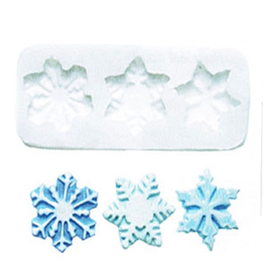 MOULE SILIKOMART 3 FLOCONS - GAMME SUGARFLEX