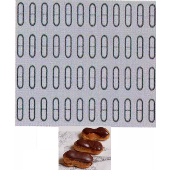 TOILE DE CUISSON FIBERMAE 48 MINI ECLAIRS