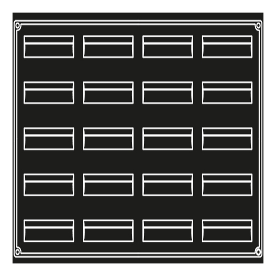 MOULE PAVONI 20 BANDES VAGUES - GAMME PAVOFLEX