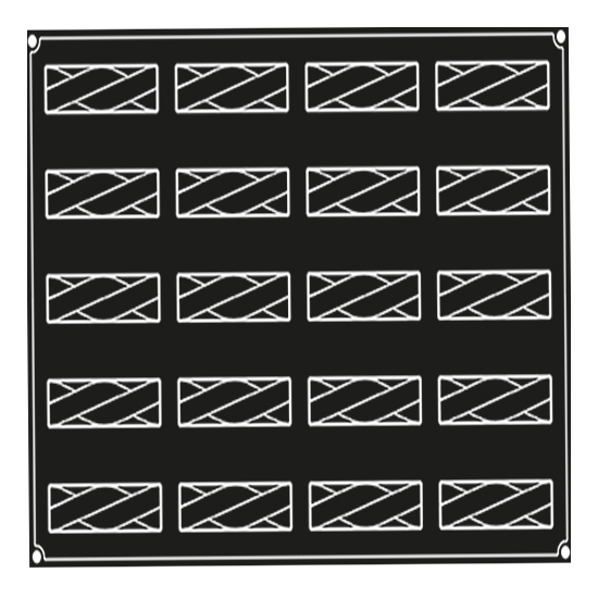MOULE PAVONI 20 BANDES TWIST - GAMME PAVOFLEX