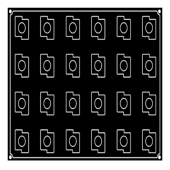 MOULE PAVONI 24 CUBES TEKNO - GAMME PAVOFLEX