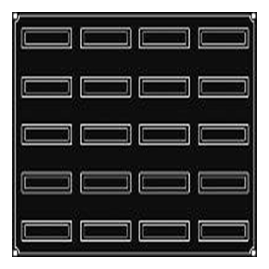 MOULE PAVONI 20 BANDES INCLINEES - GAMME PAVOFLEX