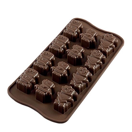 PLAQUE SILIKOMART 12 ROBOTS - GAMME EASY CHOC