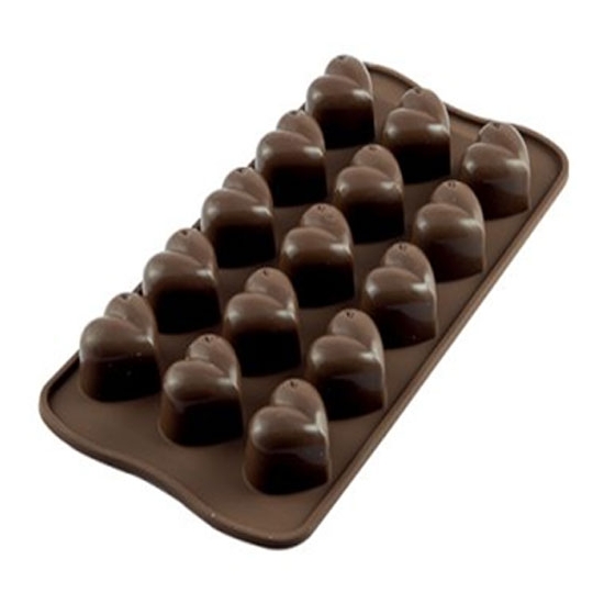 PLAQUE SILIKOMART 15 COEURS -GAMME EASY CHOC