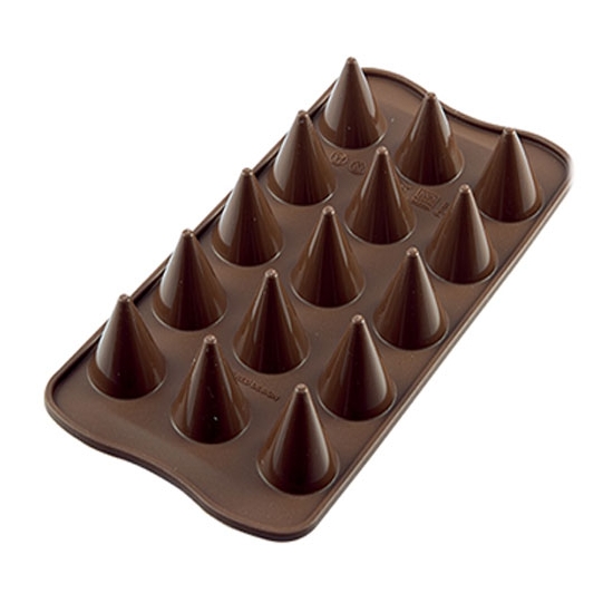 PLAQUE SILIKOMART 15 CÔNES - GAMME EASY CHOC