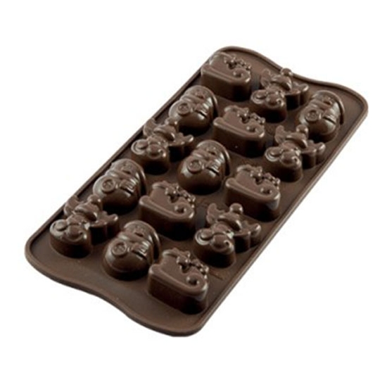 PLAQUE SILIKOMART 15 SUJETS NOEL - GAMME EASY CHOC