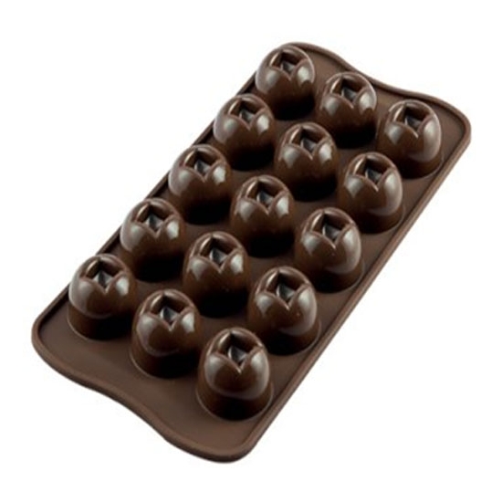 PLAQUE SILIKOMART 15 BOULES -GAMME EASY CHOC