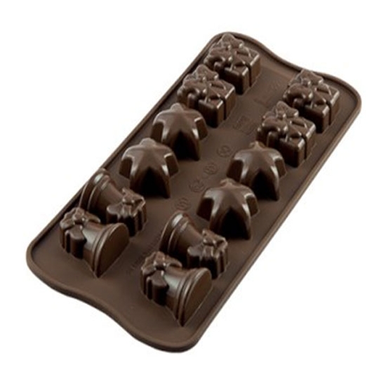 PLAQUE SILIKOMART 12 SUJETS NOEL - GAMME EASY CHOC