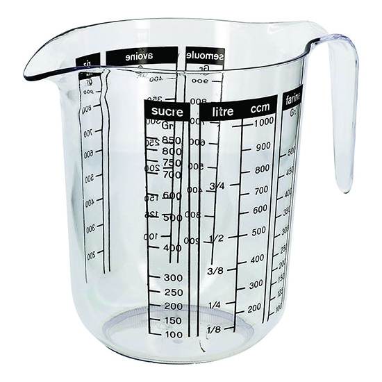 POT GRADUE 1 LITRE OU 2.5 LITRES