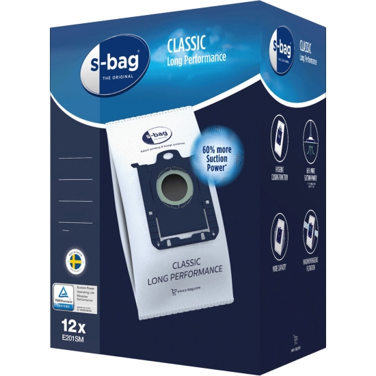 SACS ASPIRATEURS S-BAG®  CLASSIC LONG PERFORMANCE  - E201SM