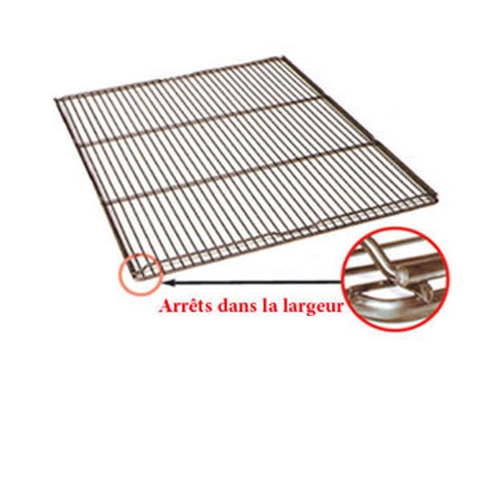 GRILLE  BOULANGERE INOX 800X600 ARRET DANS LES 600
