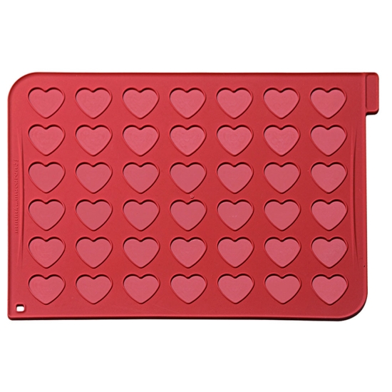 PLAQUE SILIKOMART MACARONS COEURS