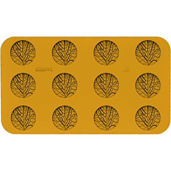 MOULE SILIKOMART 12 RONDS FEUILLES DE CHOUX - GAMME NATURAE