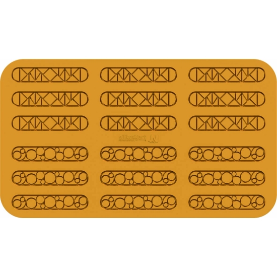 MOULE SILIKOMART 18 DECORS ECLAIRS - GAMME NATURAE