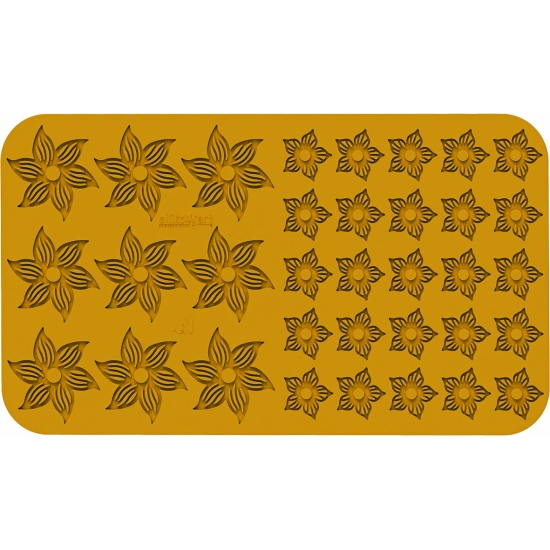 MOULE SILIKOMART 9 GRANDES FLEURS ET 25 PETITES FLEURS - GAMME NATURAE